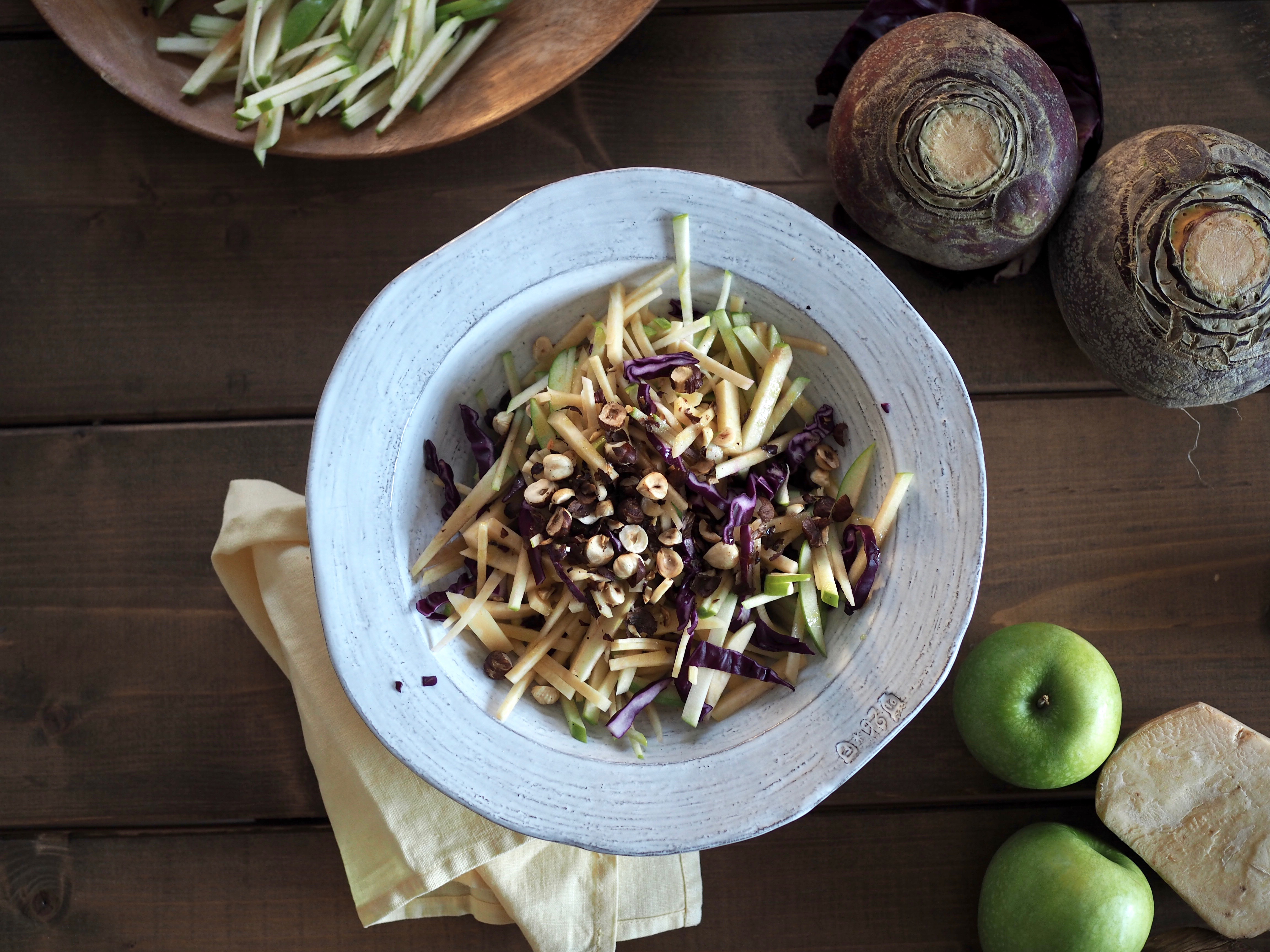 Rutabaga & Apple Salad (Kålrabi Salat med Epler)